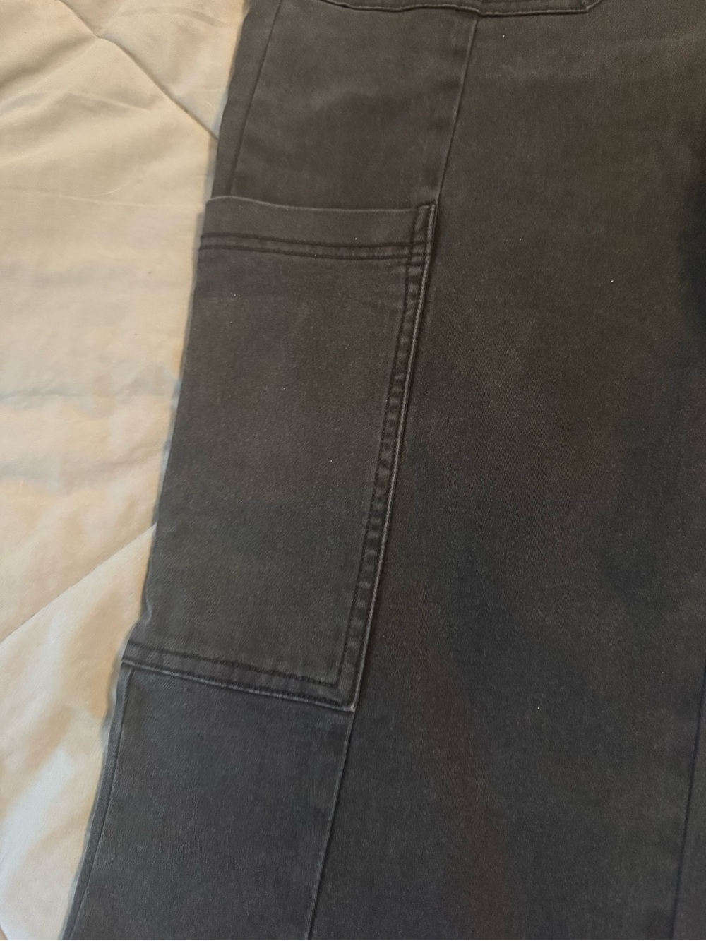 Flamingals Wide Leg Cargo Pants in Black - Picture 4 of 6